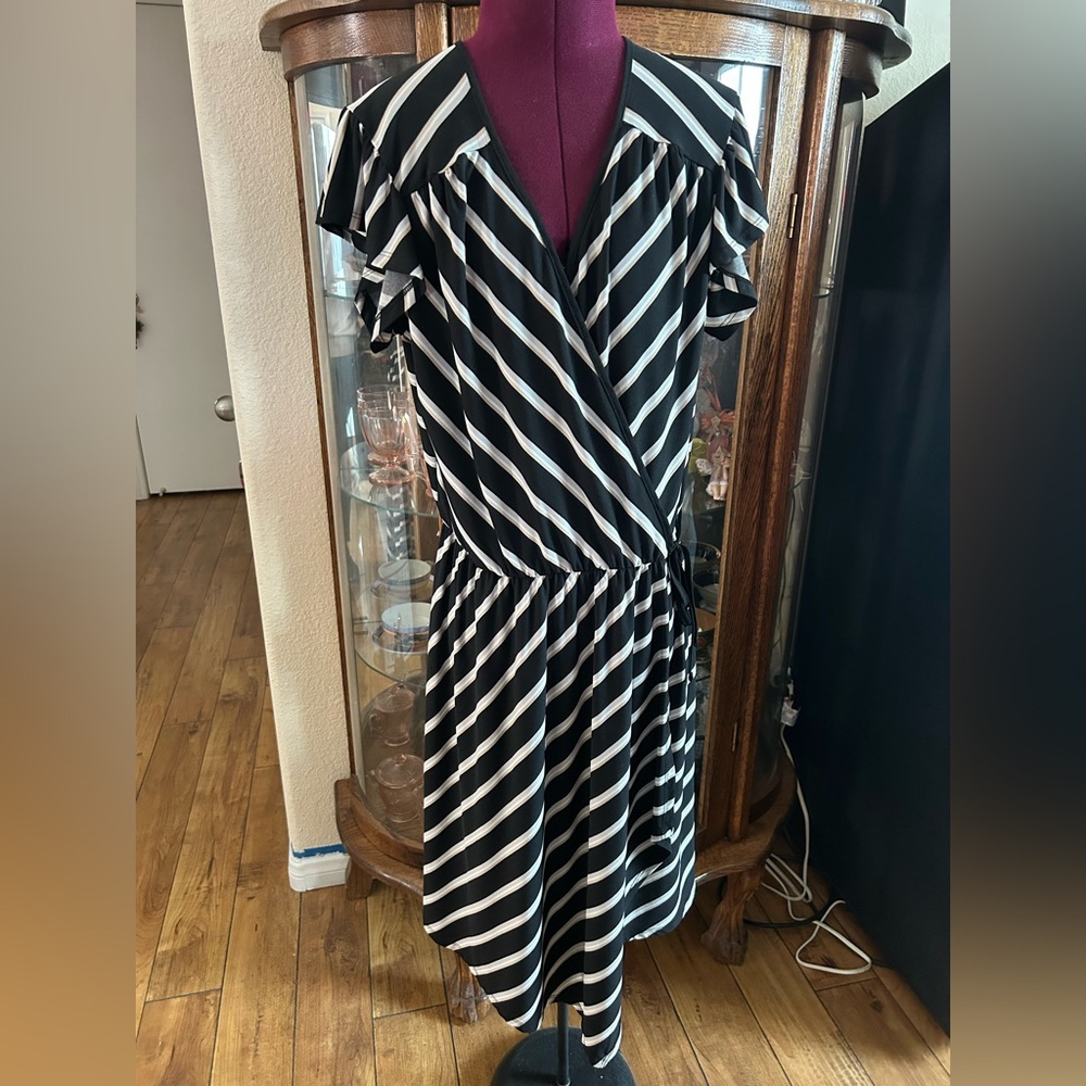 Maurice’s Black and White Striped Women's Dress